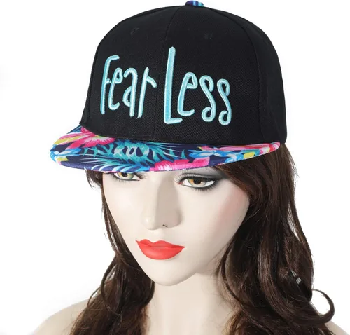 Miniatura 2 de ZLYC - Gorra de béisbol para mujer con impresión Tropical Floral neón con palabra Bordada - Snapback