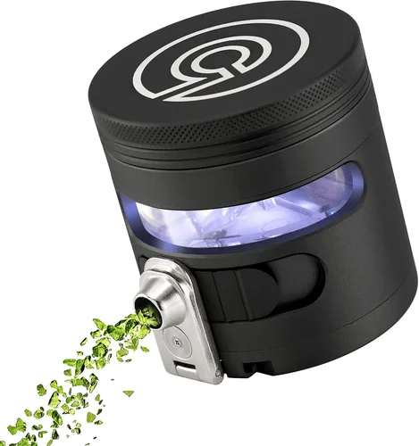 Cloudious9 - Tectonic9 Molinillo Manual Dispensador Automático Grande de 2.5" de Aleación de Aluminio (Negro), Solo para Hogar y Cocina