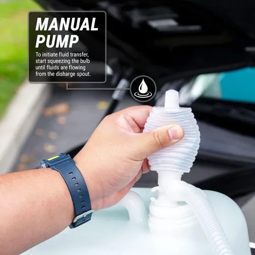 Miniatura 7 de TERA PUMP - Bomba manual TRDPF24, bomba de agua potable, transferencia rápida (1.8 GPM) Tubo de admisión flexible y recto ajustable