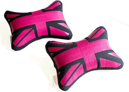 Miniatura 12 de Almohada para el cuello del asiento de coche (2 piezas) (dorado Union Jack)
