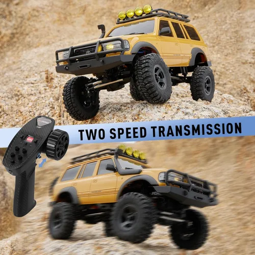 Miniatura 8 de FMS 1/18 FCX18S Toyota Land Cruiser LC80 S Crawler con licencia oficial, camión de roca RC 4WD, 2.4 GHz con batería de 900 mAh y luces LED, camión