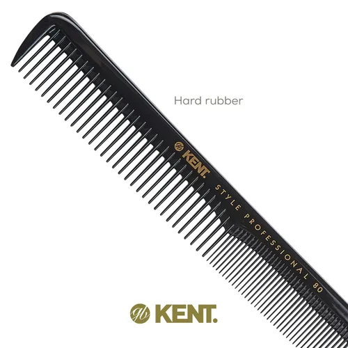 Miniatura 5 de Kent SPC80 Peine de corte estilo salón con dientes anchos y finos, peine profesional de corte de pelo de peluquero para peinar y burlas para todo