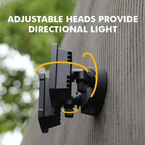 Miniatura 6 de LUTEC - Foco LED de 3500 lúmenes, 32 W, 5000 K, doble cabezal integrado, resistente al agua al atardecer y al amanecer, luz de seguridad de pared