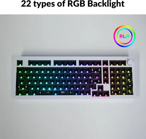 Miniatura 6 de Keychron Q5 Pro Teclado mecánico inalámbrico QMK/VIA Barebone, diseño del 96% con perilla programable, diseño de doble junta, retroiluminación RGB