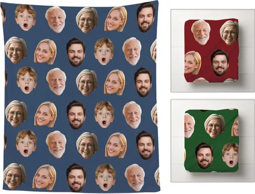Miniatura 12 de Manta Personalizada de Fotos y Mensajes Collage Manta Throw - Perfecta para el Día de San Valentín para Ella, Él, Amigos - Foto Personalizada