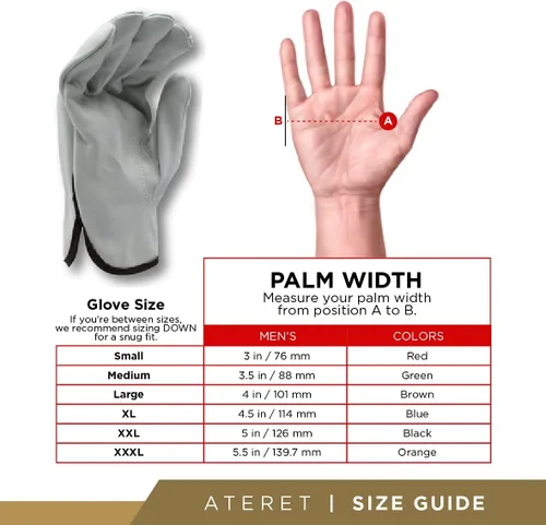 Miniatura 7 de ATERET 24 pares de guantes de trabajo de cuero vacuno resistentes y duraderos, talla XL I Guantes para conductores de camiones, almacenes