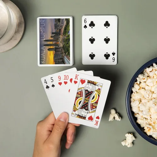 Miniatura 2 de Lantern Press Kuala Lumpur, Malasia, Skyline at Sunset (52 cartas de juego, baraja de cartas de tamaño póker con comodinos)