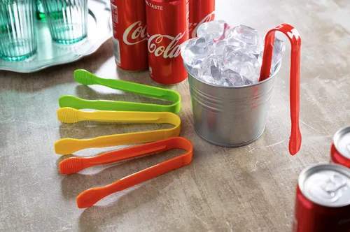 Miniatura 4 de Juego de 4 mini pinzas de plástico multicolor para aperitivos, bufé, fiestas, bodas, catering, ensaladas, hielo, pasteles, aptas para lavavajillas