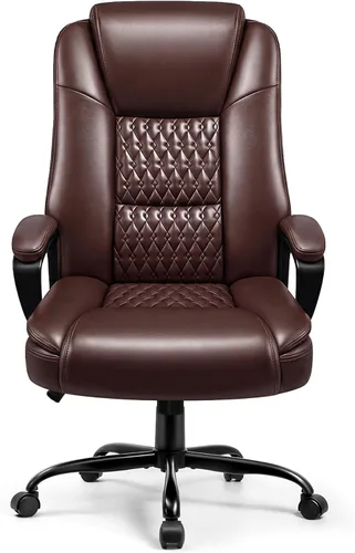 OFIKA Silla de Oficina para el Hogar, Silla Grande y Alta de 400 LBS Diseño de Servicio Pesado, Cojín Ergonómico de Respaldo Alto Soporte Lumbar