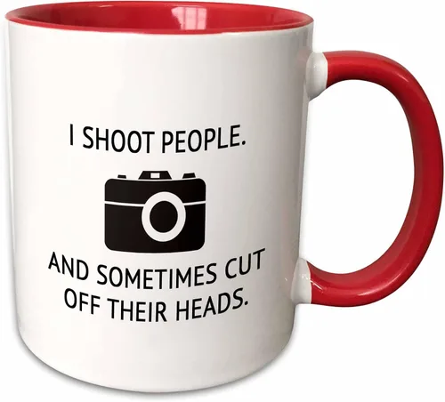 Miniatura 12 de 3dRose I SHOOT PEOPLE. AND SOMETIMES CUT OFF THEIR HEADS. 11oz Two-Tone Blue Mug