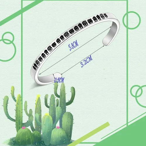 Miniatura 6 de Bobauna - Pulsera de cactus con plantas tropicales suculentas