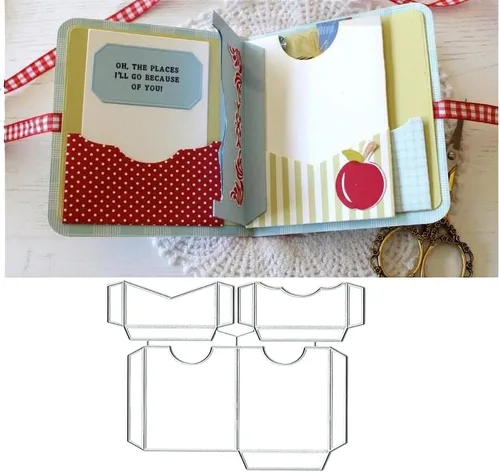 Etiquetas de tarjetas de regalo, troqueles de metal, troqueles de corte, soporte para tarjetas de regalo, bolsillos para libros, tarjetas de papel,