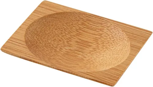 Restaurantware -Vajilla de bambú desechable de 3 pulgadas, 100 platos rectangulares de bambú - Sangría redonda de primera calidad, platos de bambú