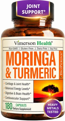 Miniatura 11 de Suplemento de Moringa + Cúrcuma Curcumina para la Salud de las Articulaciones, Salud Intestinal, Energía y Apoyo Inmunológico - Fórmula de Bienestar