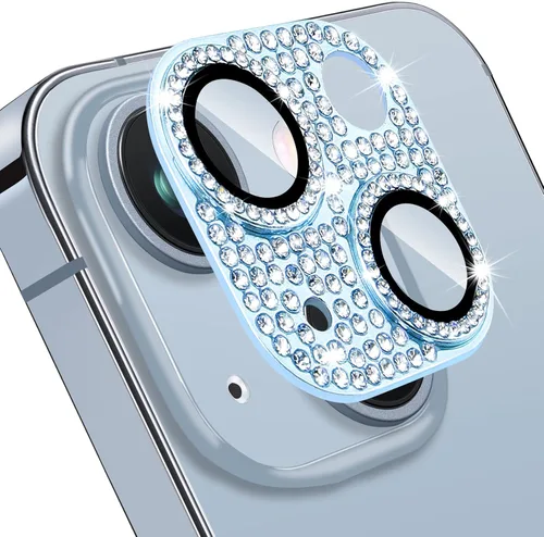 Miniatura 94 de Protector de lente de cámara diseñado para iPhone 12 Pro Max, con diamantes de imitación 3D con diamantes de imitación 9H, vidrio templado, Rosado