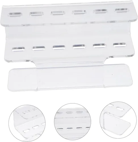 Miniatura 3 de FOMIYES 1 soporte de exhibición de pinzas acrílicas para extensiones de pestañas para almacenamiento organizado y fácil de limpiar para uso