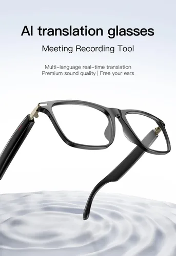 Miniatura 2 de Traducción de lentes inteligentes AI con lentes fotocrómicas, soporte de lenguaje en tiempo real, gafas de audio de oreja abierta para música