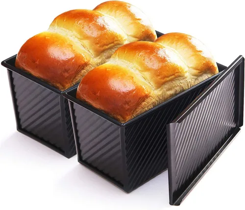 Miniatura 10 de CHEFMADE - Molde con tapa para pan, antiadherente, de acero de carbono, duradero, para hornear, para pastel de carne