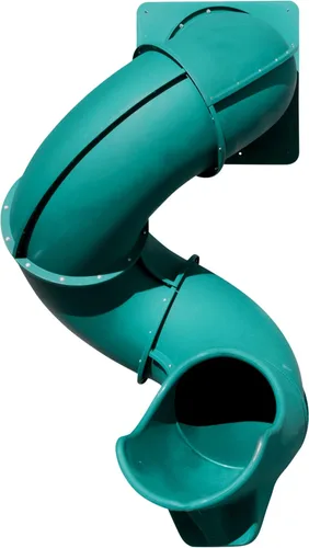 Miniatura 3 de Juego de tobogán Turbo Twister de alta calidad, fabricado en los Estados Unidos, solo tobogán de tubo (altura de 7 pies de cubierta, azul)
