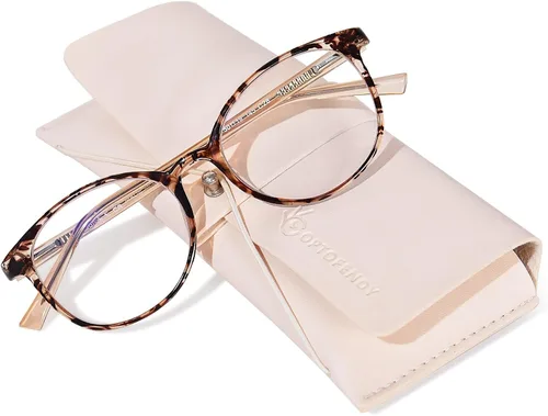 Miniatura 9 de TR90 - Lentes de lectura para mujeres, modernas, redondas, con bloqueo de luz azul para computadora, antifatiga ocular y antirreflejante UV