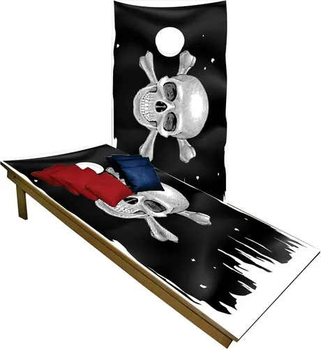 Miniatura 13 de BackYardGamesUSA Juego de tablas de cornhole de madera prémium hechas a mano – Serie Calavera – Hecho a mano en Estados Unidos, tamaño reglamentario