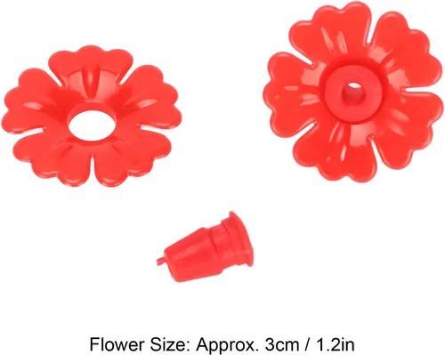 Miniatura 3 de Juego de 30 alimentadores de colibríes de repuesto para suministros de flores, piezas de alimentación, pétalos, alimentador de agua, accesorios