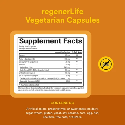 Miniatura 5 de Natural Factors REGENERLIFE®, 120 Cápsulas
