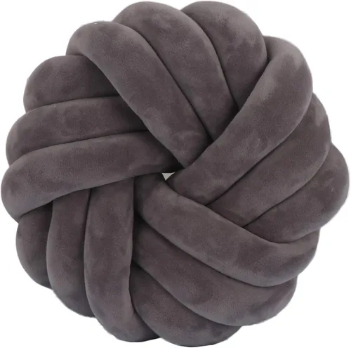 Miniatura 12 de Cyprinus Carpio Almohada creativa con nudo de bola de rosa, cojín de flor para sofá, almohada lumbar, decoración (rosa-C)