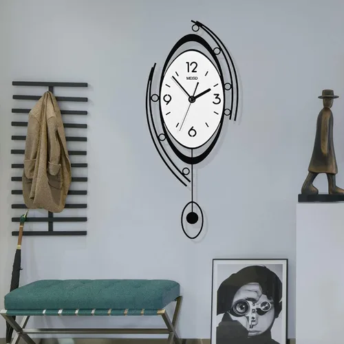Miniatura 6 de Reloj de pared de péndulo moderno, con forma de ojo 3D, reloj de pared de péndulo moderno con forma de ojo en 3D, decoración artística (ojo 3D)