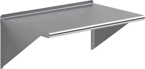 AmGood Estante de pared de acero inoxidable de 36 pulgadas de largo x 24 pulgadas de profundidad | Certificado NSF | Estantería de metal para