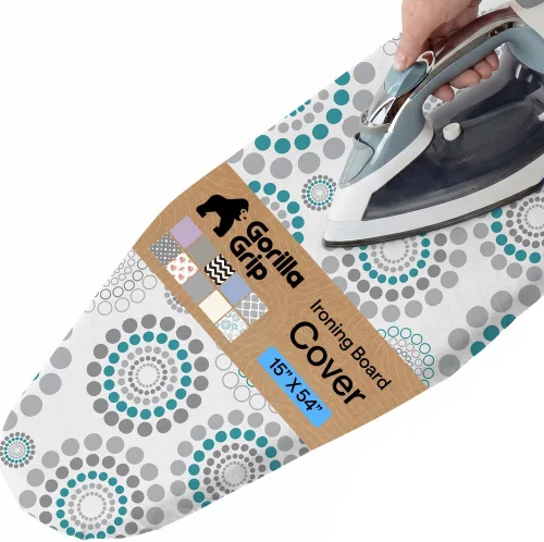 Miniatura 12 de GORILLA GRIP The Original - Funda y almohadilla para tabla de planchar, revestimiento de silicona, acolchado grueso resistente a la quemadura, Gris