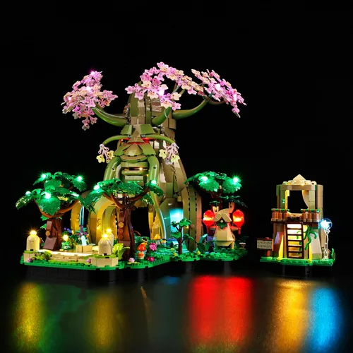 Kyglaring Kit de iluminación LED compatible con Lego The Legend of Zelda Great Deku Tree 2 en 1 77092 (luces solamente, modelo no incluido)