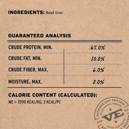 Miniatura 3 de Vital Essentials Golosinas para perros de un solo ingrediente de hígado de carne, 2.1 oz Liofilizadas crudas Golosinas de entrenamiento de alta