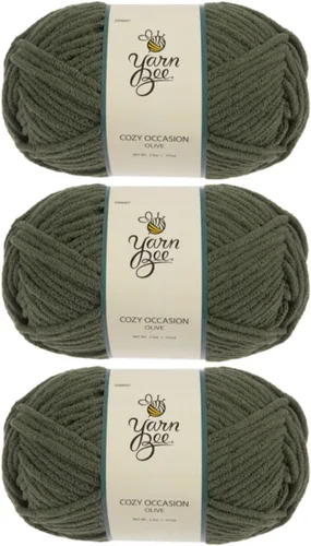 Miniatura 29 de Hilo Yarn Bee súper voluminoso para crochet y tejer – Rollo suave – 92,4 metros de hilo 100% poliéster para crochet, mantas, sombreros y más