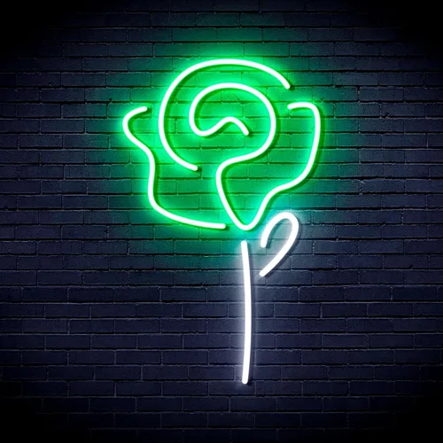 Miniatura 26 de ADVPRO Rose Flower Women Room Decor Flex Silicona LED Neon Sign Verde y Rosa st16s32-fnu0034-gk Verde & Rosa