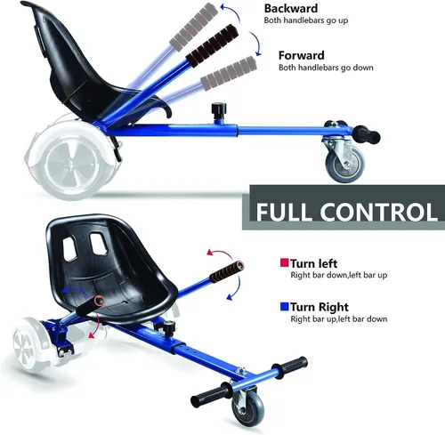 Miniatura 5 de Accesorio de asiento para aeropatineta, para aeropatinetas de 6.5 pulgadas, 8 pulgadas, 10 pulgadas, carrito de hover para niños y adultos, Negro