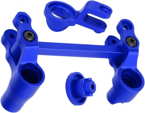 RC Upgrades Part Steering Bellcranks para 1/10 WideMaxx Maxx, servo Saver de aluminio Draglink Hops Up Set para RC Modelo #89086-4, #89076-4, Azul