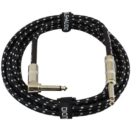 GLS cable de audio para guitarra, cable de amplificador para bajo y guitarra eléctrica, en ángulo recto, cable para instrumento de 1/4 de pulgada,