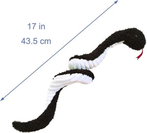 Miniatura 2 de Juguete de peluche negro de serpiente de peluche, suave juguete de peluche para niños y niñas, regalos para niños o novia, 17 pulgadas