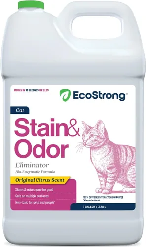 Miniatura 10 de Eco Strong Eliminador de manchas y olores de gatos Neutralizador de olores de orina enzimática – Quitamanchas para alfombras, cajas de arena, ropa