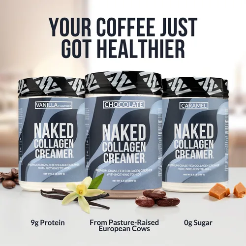 Miniatura 6 de Naked Crema de Café con Colágeno - Crema de Colágeno de Caramelo para Café - Sin Lácteos, Sin Gluten, Sin OMG - Apoya el Cabello, la Piel y las Uñas