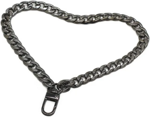 Miniatura 5 de WEICHUAN Cadena plana de hierro DIY de 8" - Correa de muñeca Cadena de muñeca Correas de bolso Cadenas de bolso Accesorios (Bronce)