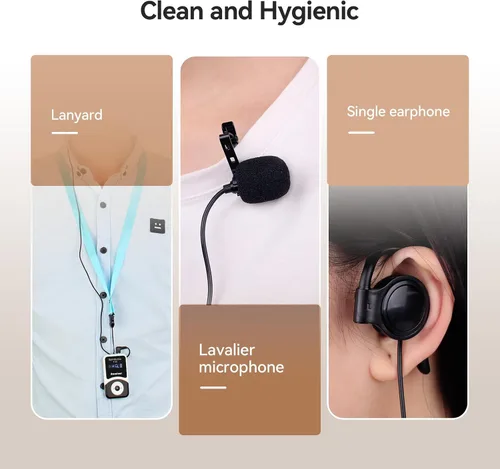Miniatura 9 de Sistema de audio inalámbrico de guía turística Retekess T130, equipo de traducción para iglesia, calidad de sonido clara, auriculares de guía