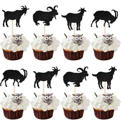 Miniatura 13 de 36 piezas de decoración para cupcakes de animales de la jungla, león, mono, cebra, hipopótamo, jirafa, elefante, temática de bosque, púas