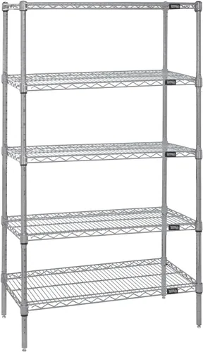 Miniatura 56 de Quantum Storage Systems WR74-1824BK Kit de inicio para estantería de alambre de 4 niveles de altura de 74 pulgadas, acabado negro, 18 pulgadas
