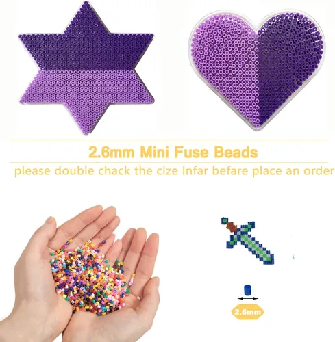 Miniatura 5 de ZLLBTMO Juego de 39000 cuentas fusibles para hacer manualidades, 72 colores de 0.096 pulgadas, mini cuentas de hierro pequeñas para adultos