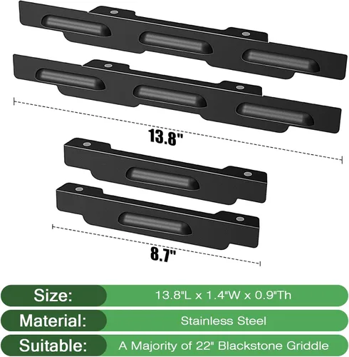 Miniatura 7 de Protectores de viento magnéticos mejorados para parrilla Blackstone de 22 pulgadas, pantallas de acero inoxidable que protegen la llama, retienen