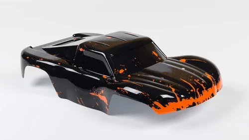Miniatura 5 de SummitLink Reemplazo de cuerpo personalizado compatible con naranja fangoso sobre negro para automóvil o camión RC escala 1/16 (camión no incluido)