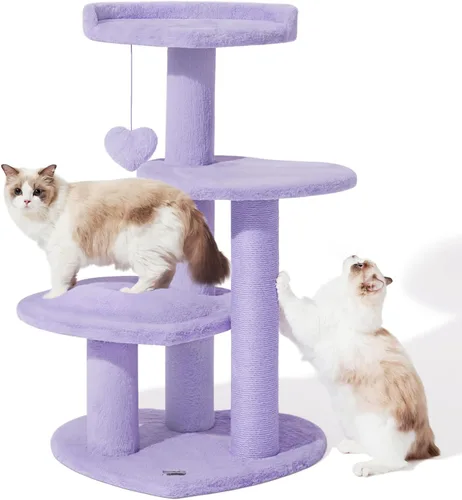 Miniatura 12 de VETRESKA Árbol para gatos Torre para gatos de 38.6'' para gatos de interior con postes de rascado cubiertos de yute y plataforma en forma de Árbol