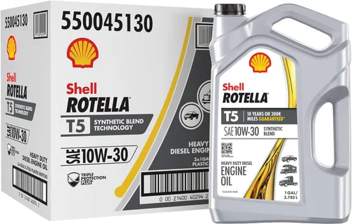 Miniatura 8 de Shell Rotella T5 Synthetic Blend 15W-40 Aceite de Motor, 1 Galón (Paquete de 3)